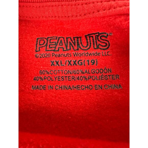Snoopy Size Small Medium Youth XXL Peanuts Red Sweatshirt Pullover Christmas - Picture 3 of 8